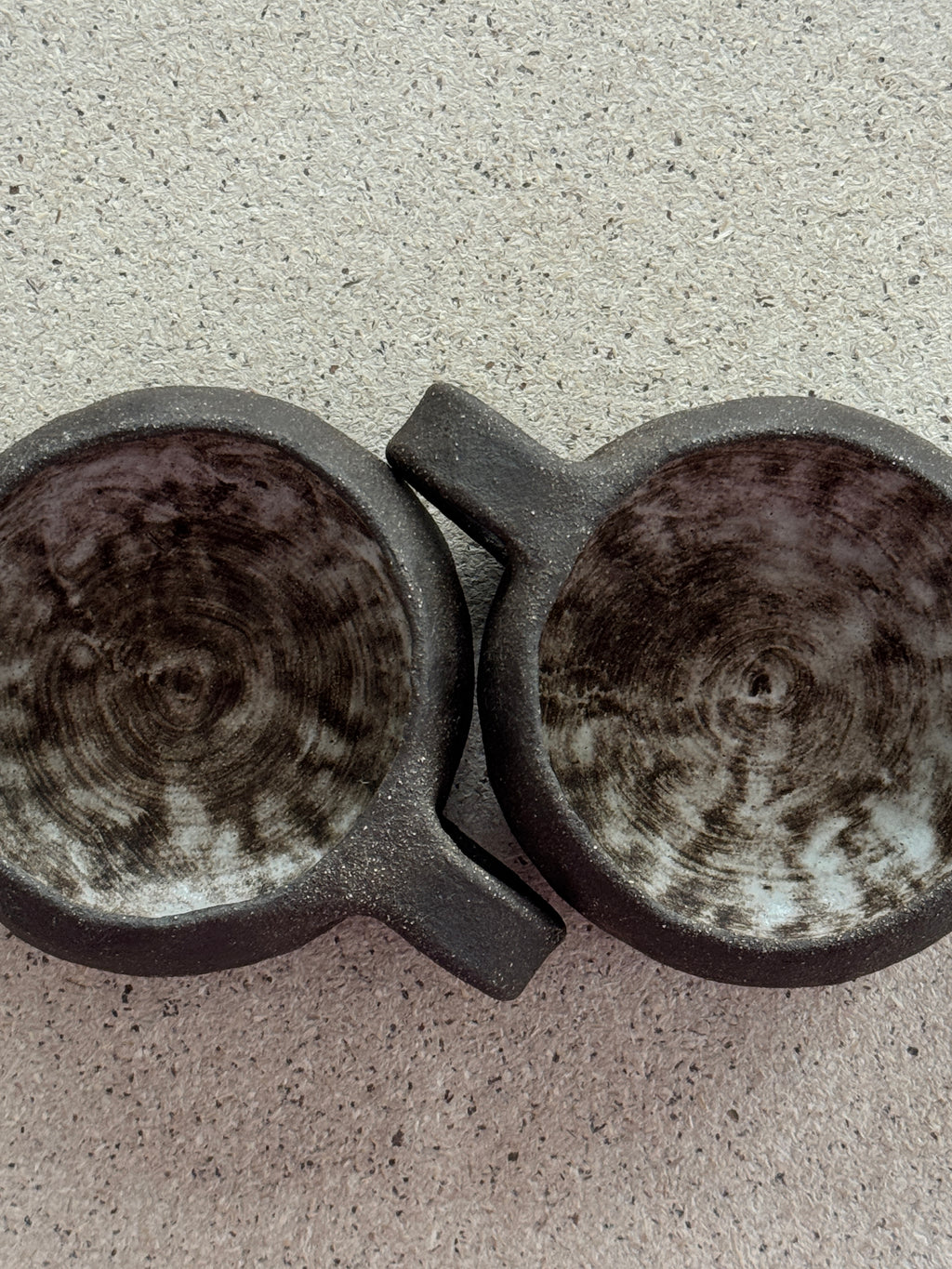 Deep umber cappuccino set