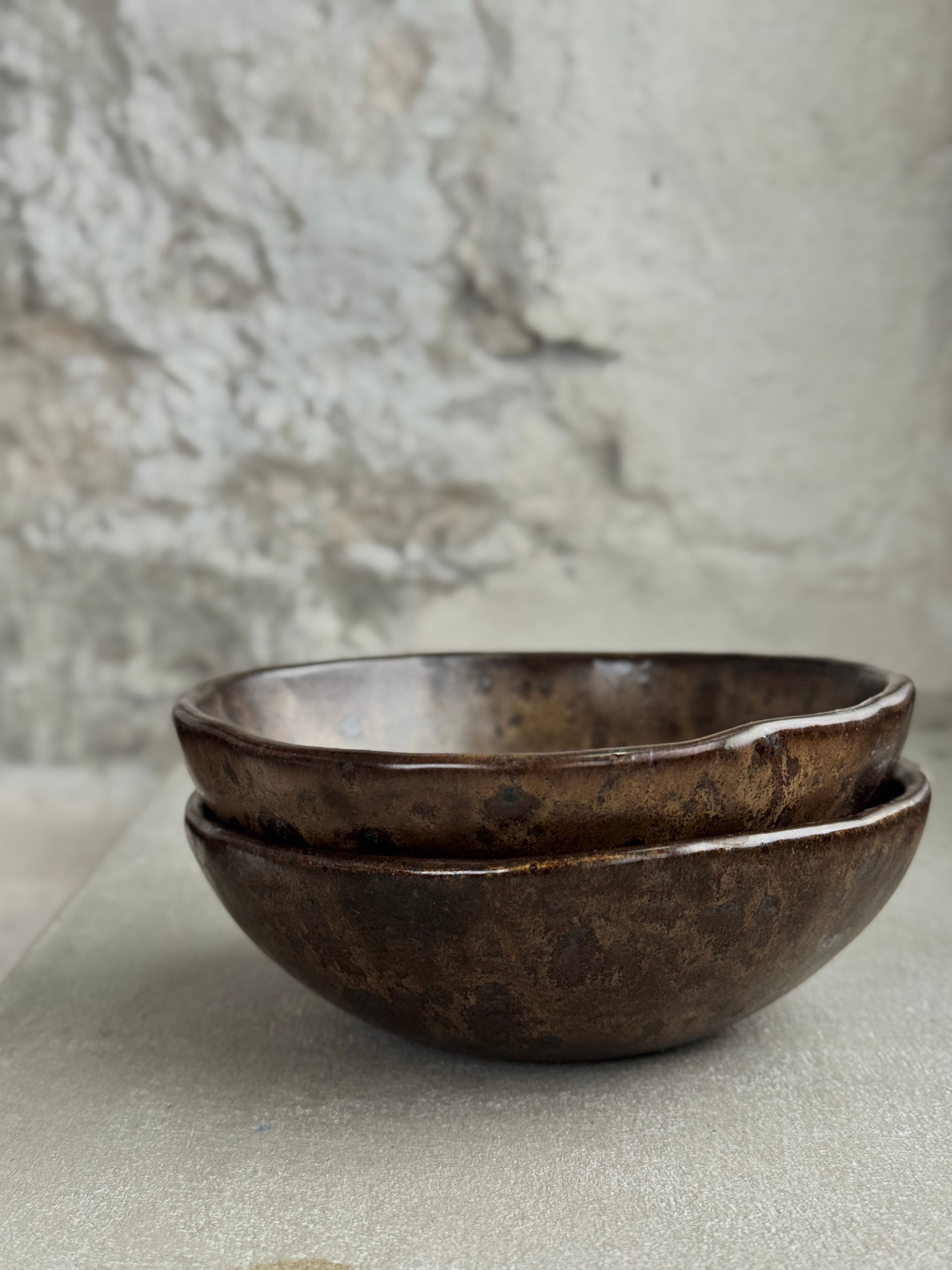 Dark wood bowl
